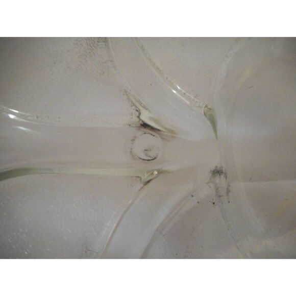 Vintage MCM Inland Glass Meat Platter Tray Atomic Tree of Life Starburst Gold - Picture 3 of 5